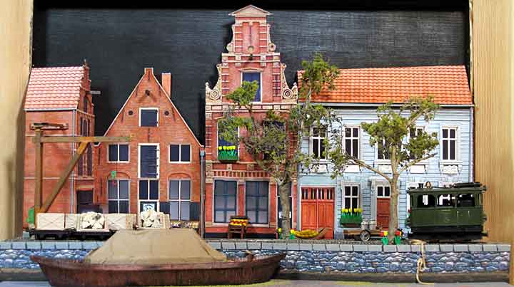 Dutch canal layout panorama