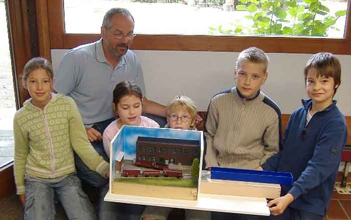 German students with their layout