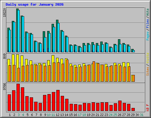 Daily usage for January 2026