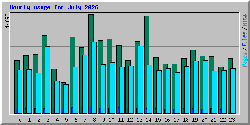Hourly usage for July 2026